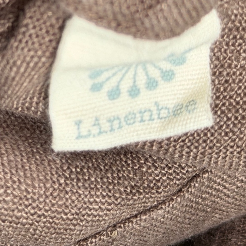 Linenbee 100 Linen Brown Pull-On A-Line Midi Skirt Pockets XS Small Cottagecore - Picture 6 of 8